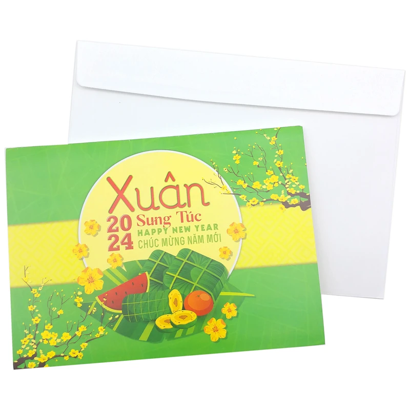 THIỆP TẾT 3D (13*18) (QC G.LONG) - Giao hàng ngẫu nhiên