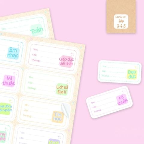 NHÃN VỞ NVA3.4.5 LỚP 3-4-5 (KHỔ 3.5X7CM) 20 CÁI/XẤP  (10X/L) (0003-LL)