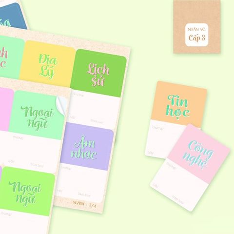 NHÃN VỞ NVB-III CẤP III (KHỔ 4.7X7CM) 28 CÁI/XẤP  (10X/L) (0003-LL)