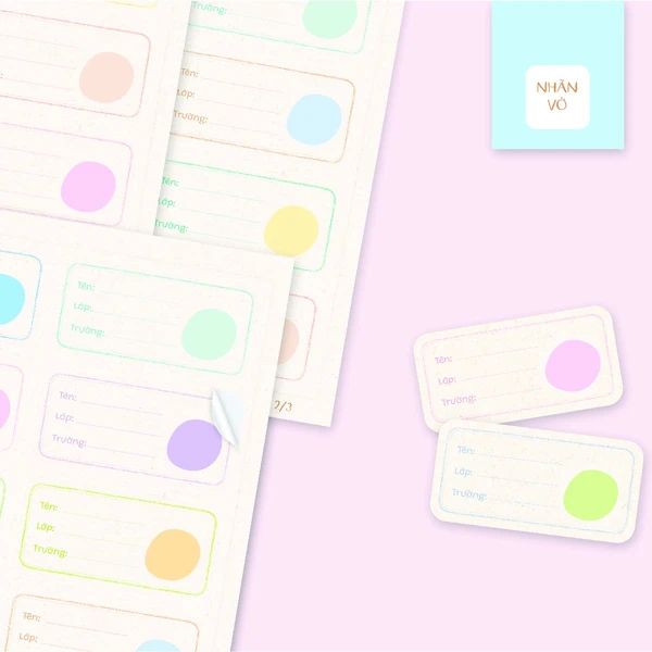 NHÃN VỞ NVA (KHỔ 3.5X7CM) 24 CÁI/XẤP  (10X/L) (0003-LL)