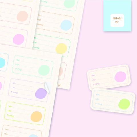 NHÃN VỞ NVA (KHỔ 3.5X7CM) 24 CÁI/XẤP  (10X/L) (0003-LL)