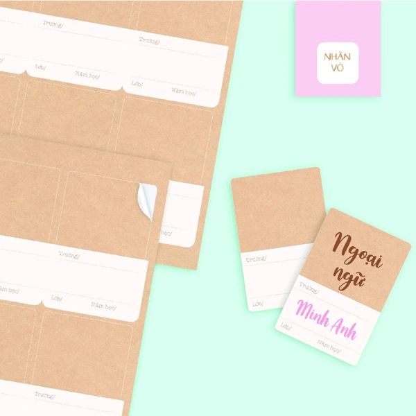 NHÃN VỞ NVB (KHỔ 4.7X7CM) 24 CÁI/XẤP  (10X/L) (0003-LL)