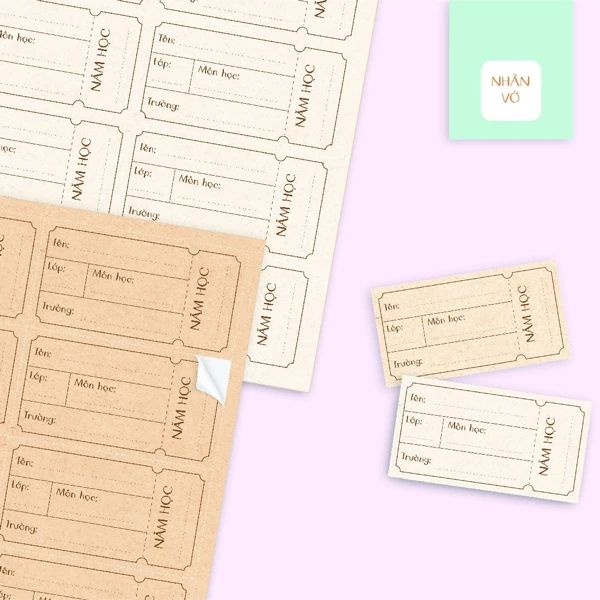 NHÃN VỞ NVC (KHỔ 3.8X7.2CM) 24 CÁI/XẤP  (10X/L) (0003-LL)