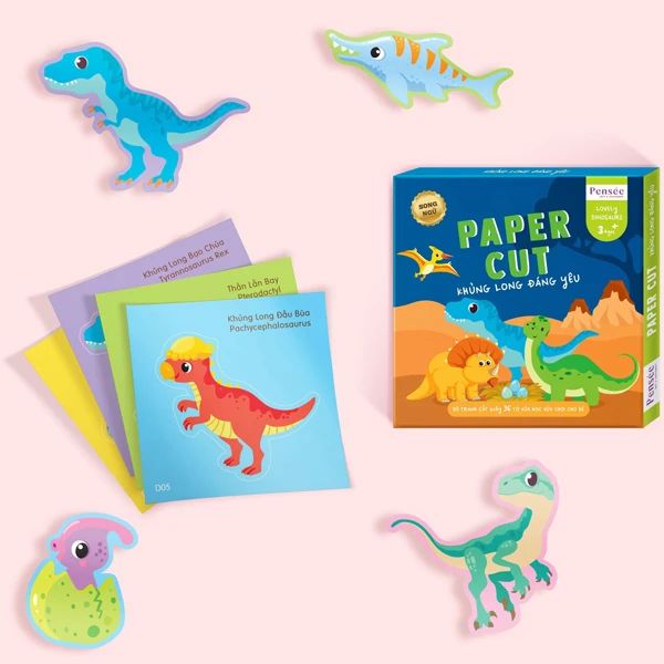 TRANH CẮT-KHỦNG LONG ĐÁNG YÊU (L.LAN)