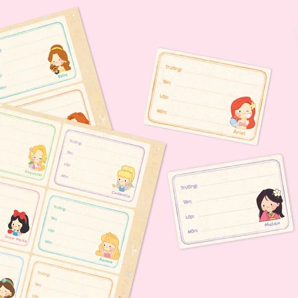 NHÃN VỞ NVD (CUTE) (KHỔ 4.7X7CM) 24 CÁI/XẤP  (10X/L) (0656-LL)