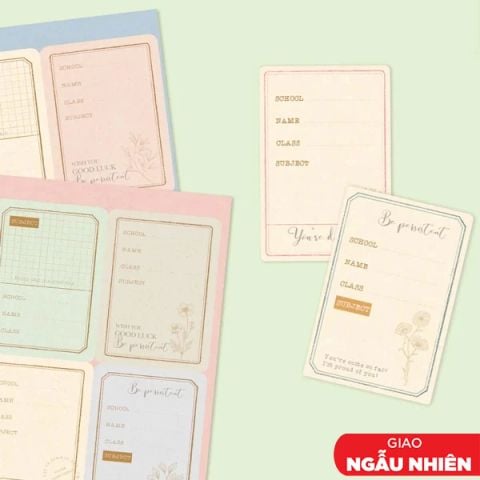 NHÃN VỞ E (VINTAGE) (KHỔ 4.7X7CM) 24 CÁI/XẤP  (10X/L) (0656-LL)