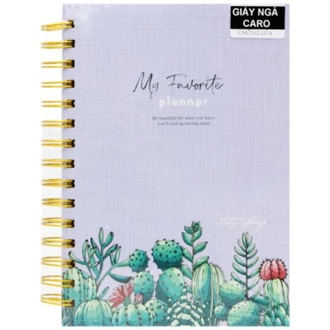 SỔ TAY LÒ XO KẺ CARO CAN-LM3X (THCK0378)