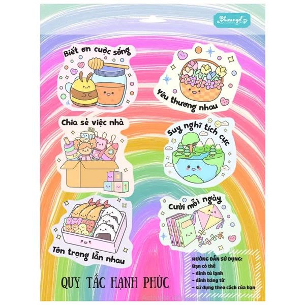 SET 6 QUY TẮC HẠNH PHÚC CÓ NAM CHÂM (378-B.ANGLE)