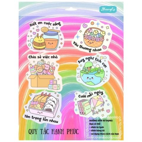 SET 6 QUY TẮC HẠNH PHÚC CÓ NAM CHÂM (378-B.ANGLE)