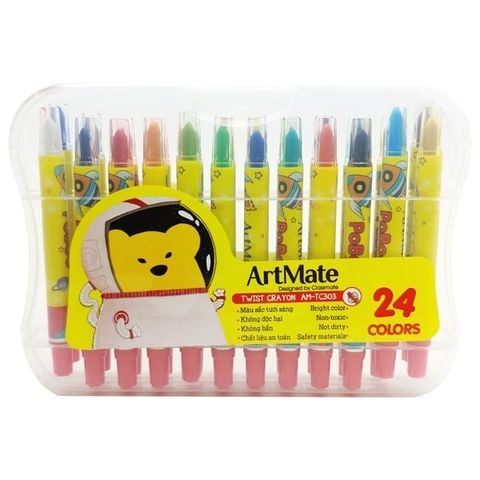 BÚT SÁP VẶN 24 MÀU AM-TC303(0377-TK)