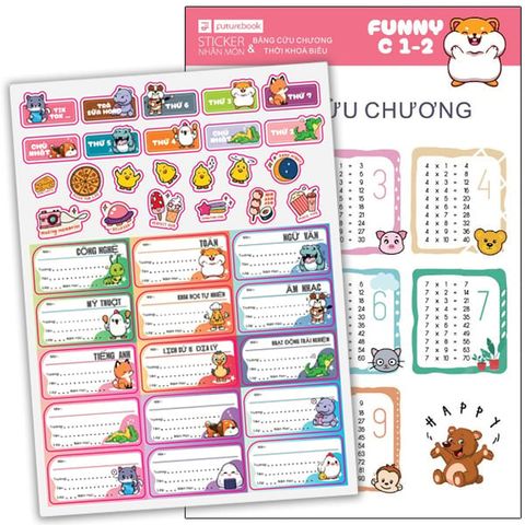FUTURE - NHÃN MÔN HỌC FUNNY N642 (15 NHÃN/ TỜ) ( 50 TỜ/XẤP) (THKG0069)