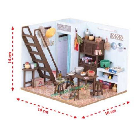 Mô Hình Gỗ DIY - Bếp Của Mẹ - TX02 (Tặng Keo Siliglue 30ml)