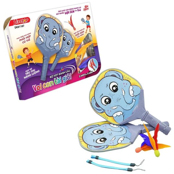 BỘ VỢT ĐÁNH CẦU - VOI CON TÀI GIỎI - DK81187 (DUKA)