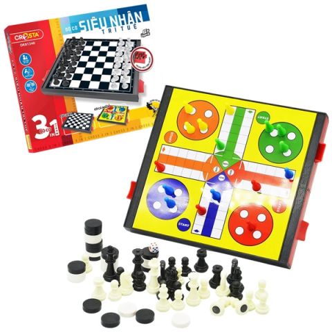 BỘ CỜ 3 TRONG 1  SIÊU NHÂN TRÍ TUỆ DK81340 (DUKA)