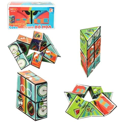 RUBIK KHỐI HỘP MA THUẬT TRANH ĐỒ HỌA DK81348 (DUKA)