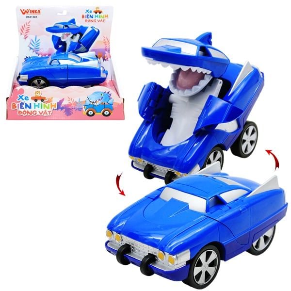 XE BIẾN HÌNH ĐỘNG VẬT  CÁ MẬP DK81381 (DUKA)