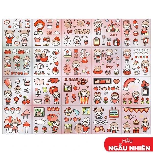 STICKER TELADO CÔ GÁI & BÉ THỎ CUTE MSTZ-07/2-6-MEGATOYS 190