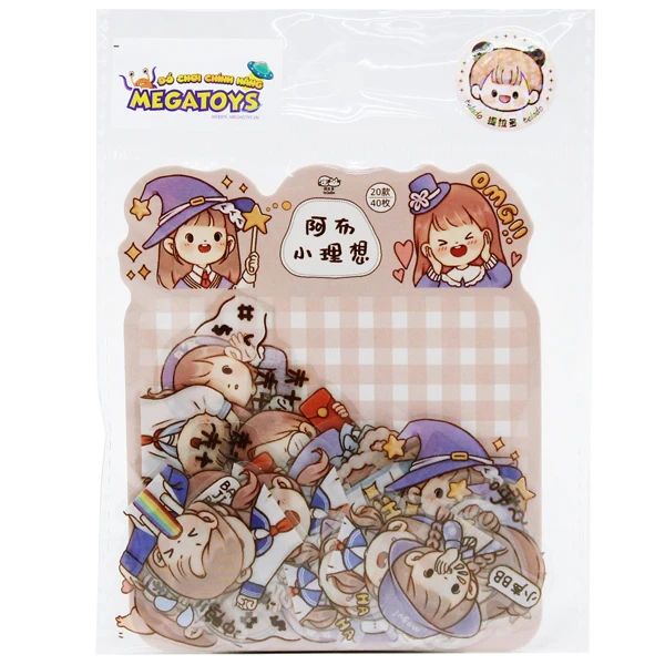 STICKER TELADO BÉ THỎ ĐÁNG YÊU TRANG TRÍ TẬP VỞ(0513-MEGA)