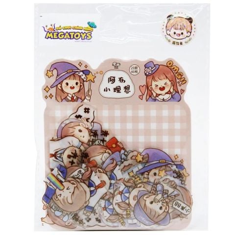 STICKER TELADO BÉ THỎ ĐÁNG YÊU TRANG TRÍ TẬP VỞ(0513-MEGA)