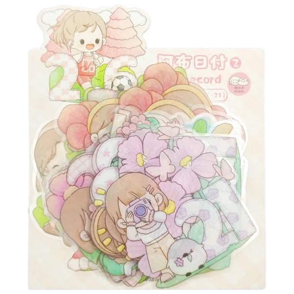 STICKER TELADO CÔ GÁI ABU CHI CHI CHI & CON SỐ MSTZ-2/39-41 (MEGATOYS)