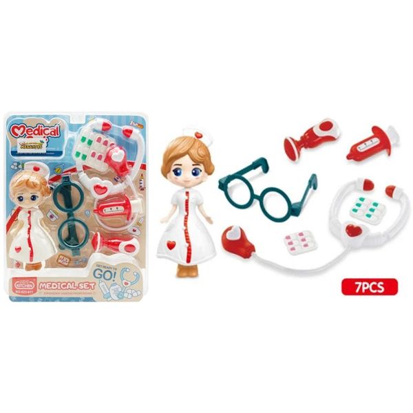 BỘ MÔ HÌNH BÉ LÀM VƯỜN BÉ LÀM BÁC SĨ 623-611/613 (MEGATOYS)