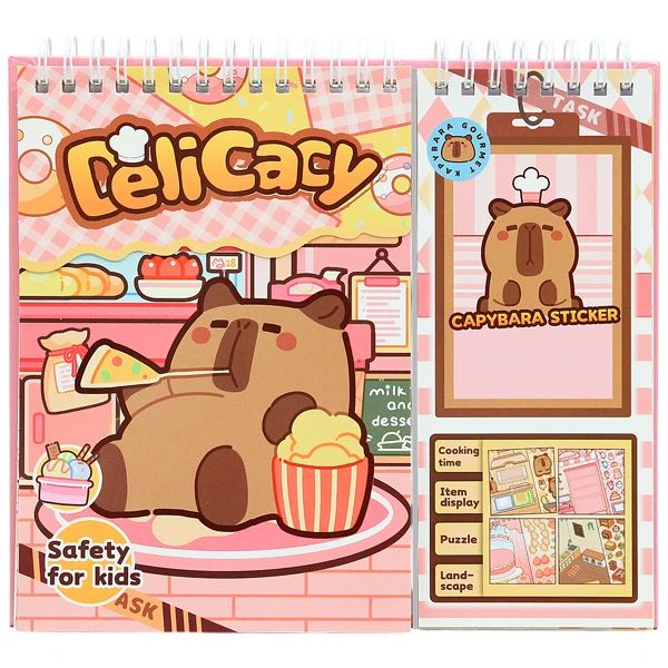 BÓC DÁN STICKER CAPYBARA NẤU ĂN VUI NHỘN XM2412-1B (MEGATOYS)