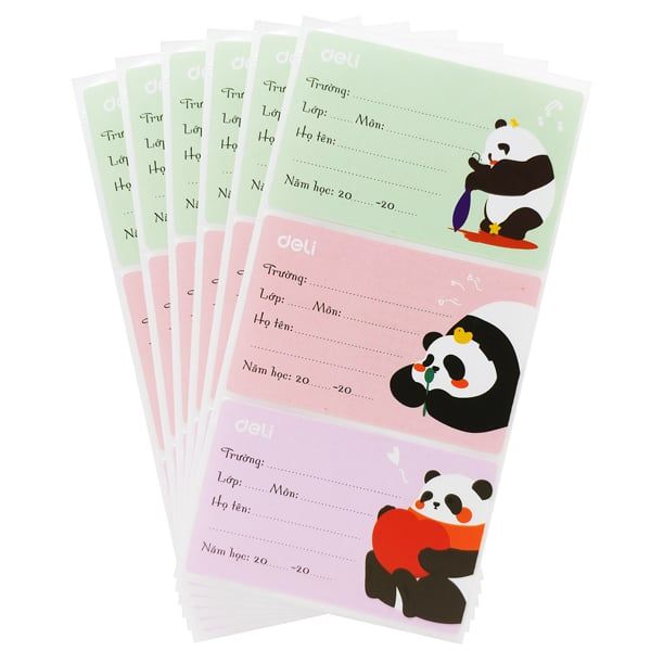 NHÃN VỞ 8*5 MÀU LẪN CA907 (18PCS/TÚI)(H50) (0639-DELI)