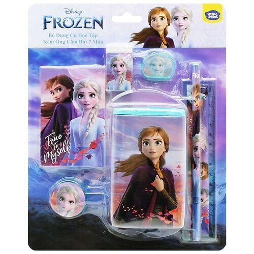 Bộ Dụng Cụ Học Tập Kèm Ống Cắm Bút 7 Món - Frozen