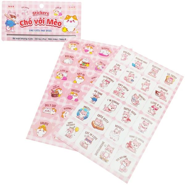 STICKERS CHÓ VỚI MÈO USCVM (XNK LHT)