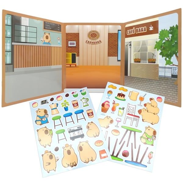 BÓC DÁN TƯƠNG TÁC CAFÉ CAPYBARA  UBDTTCFCPBR (XNK LHT)