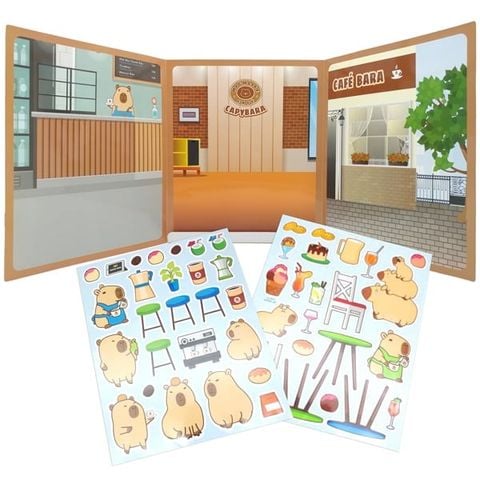 BÓC DÁN TƯƠNG TÁC CAFÉ CAPYBARA  UBDTTCFCPBR (XNK LHT)