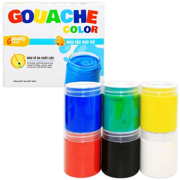 GOUACHE COLOR 6 MÀU X 80ML VM-C0680 (VM-0600)