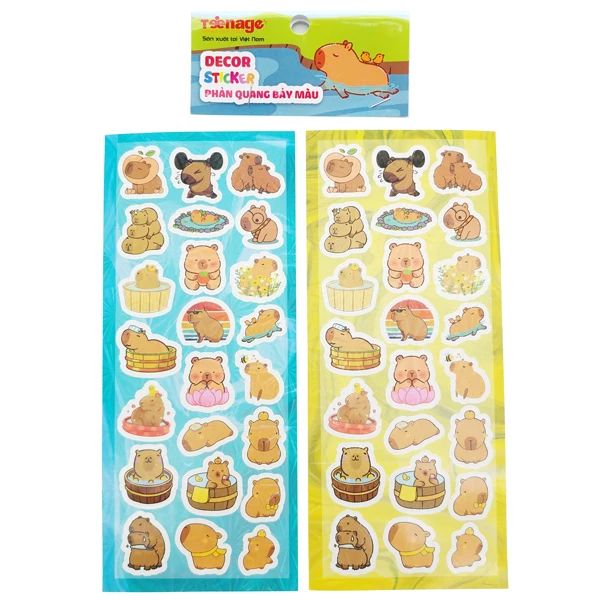 STICKER HÌNH PHẢN QUANG CPQ-09 (CAPYBARA) (P.C.TEEN)