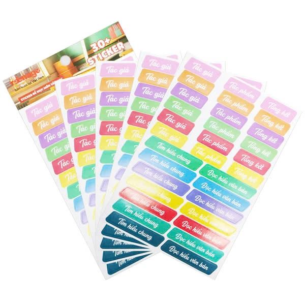 STICKER ĐỀ MỤC MÔN HỌC DM-02 (MÔN VĂN) (5T/X) (P.C.TEEN)