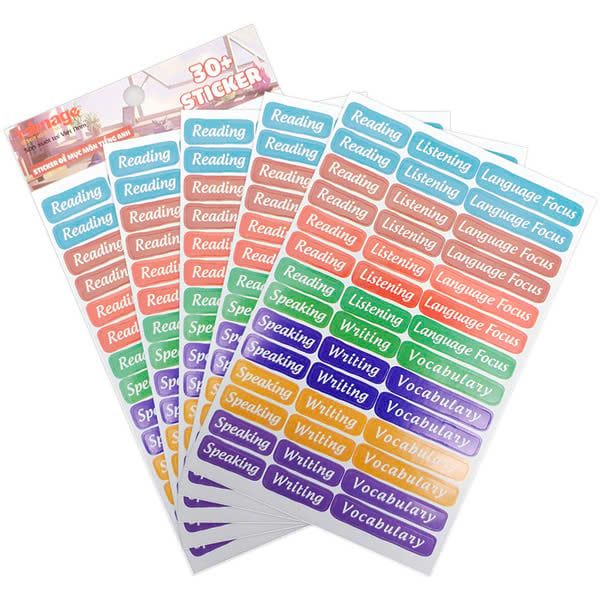 STICKER ĐỀ MỤC MÔN HỌC DM-03 (ANH VĂN) (5T/X) (P.C.TEEN)