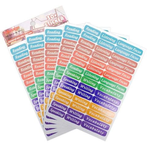 STICKER ĐỀ MỤC MÔN HỌC DM-03 (ANH VĂN) (5T/X) (P.C.TEEN)