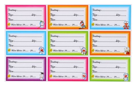 Nhãn Học Sinh 9 Ô Đại