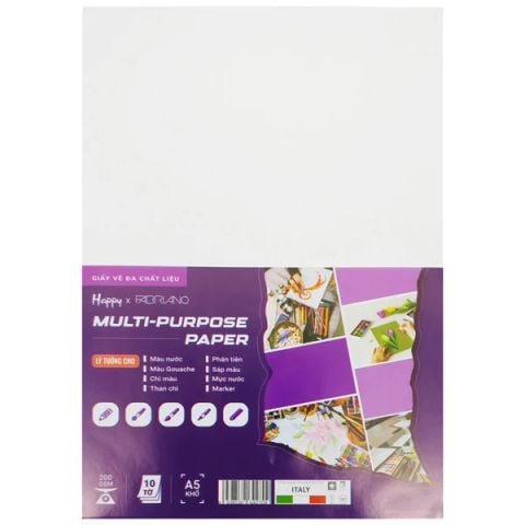 GIẤY HAPPY MULTI-PURPSE 200G A5 (10 TỜ/ XẤP), HA-MIX-A5-200G (VM-0600)