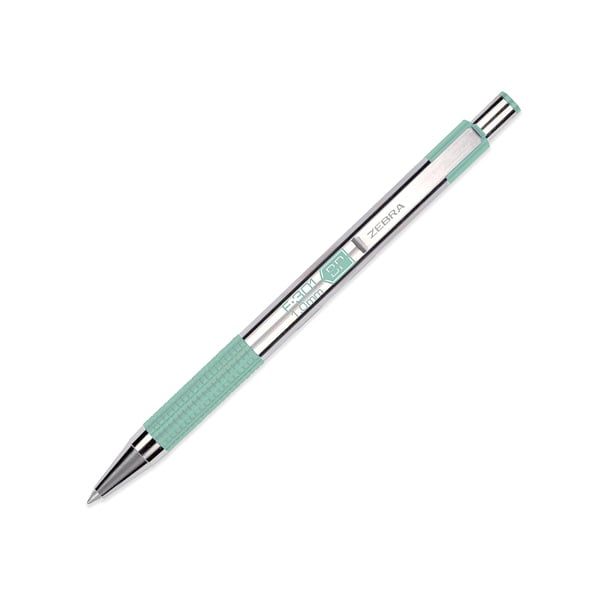 ZEBRA - VIẾT BI BẤM KÝ TÊN KIM LOẠI F-301 PASTEL 1.0 - XANH NGỌC - F301P-GR  (MS)