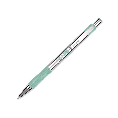 ZEBRA - VIẾT BI BẤM KÝ TÊN KIM LOẠI F-301 PASTEL 1.0 - XANH NGỌC - F301P-GR  (MS)