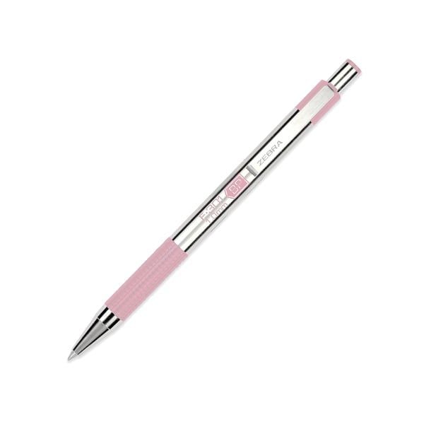 ZEBRA - VIẾT BI BẤM KÝ TÊN KIM LOẠI F-301 PASTEL 1.0 - HỒNG - F301P-PK  (MS)