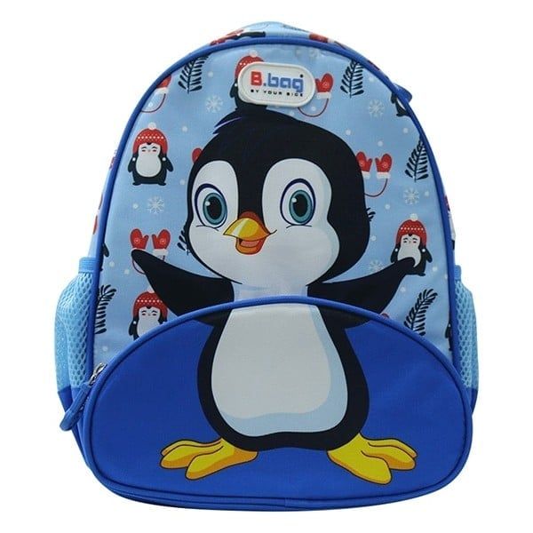 Ba Lô Mẫu Giáo Vải Nhung Lông B.bag - Buddy Penguin - Màu Xanh - B-12-101