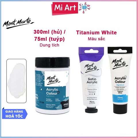 MONT MARTE Màu Acrylic , MSCH3001 Màu Titanium White
