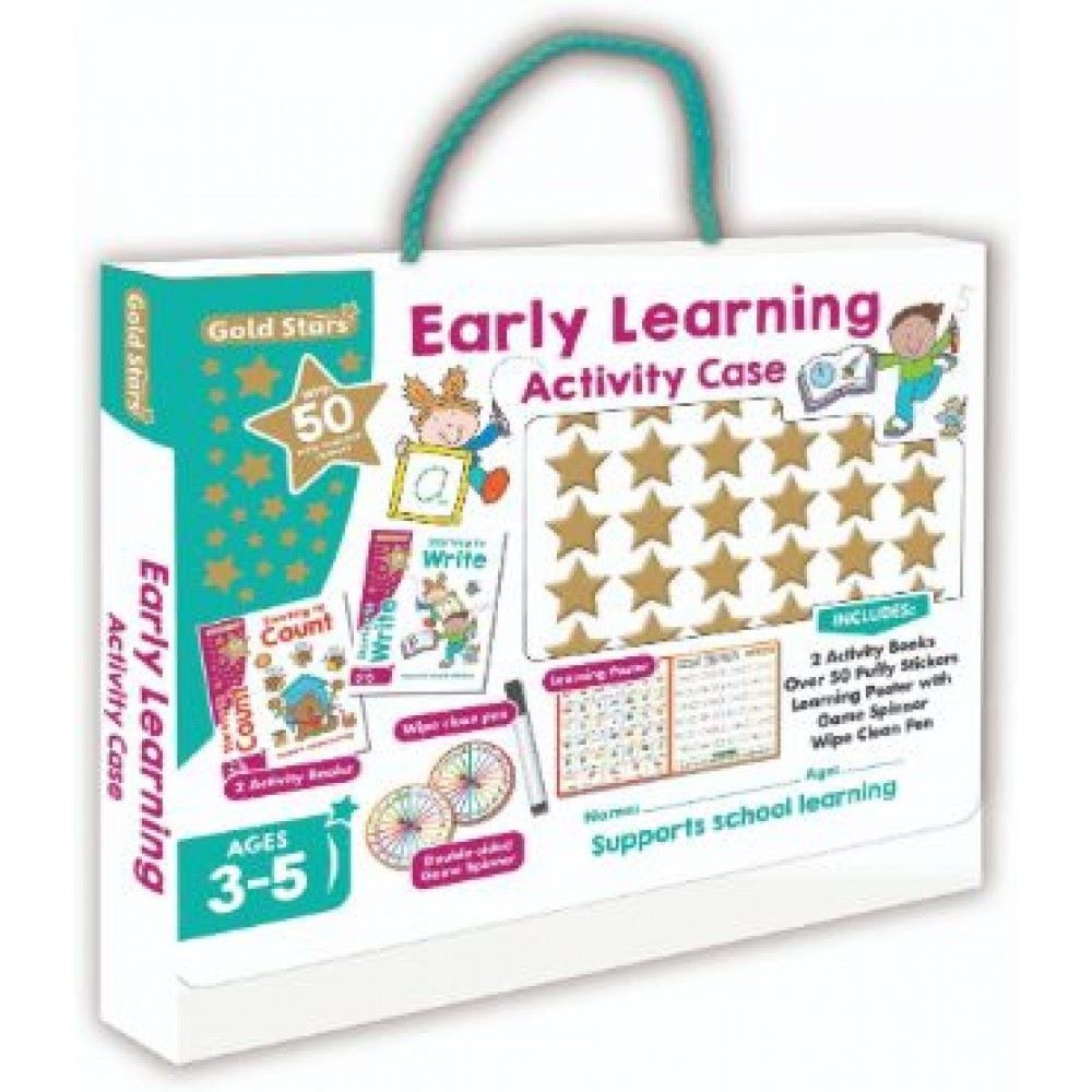 GOLD STARS EARLY LEARNING PUFFY STICKER ACTIVITY CASE