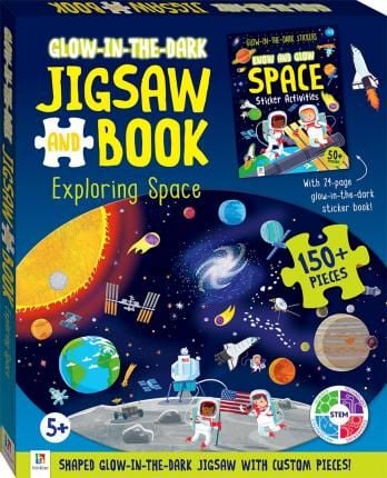 Glow-in-the-dark Jigsaw and Book: Exploring Space