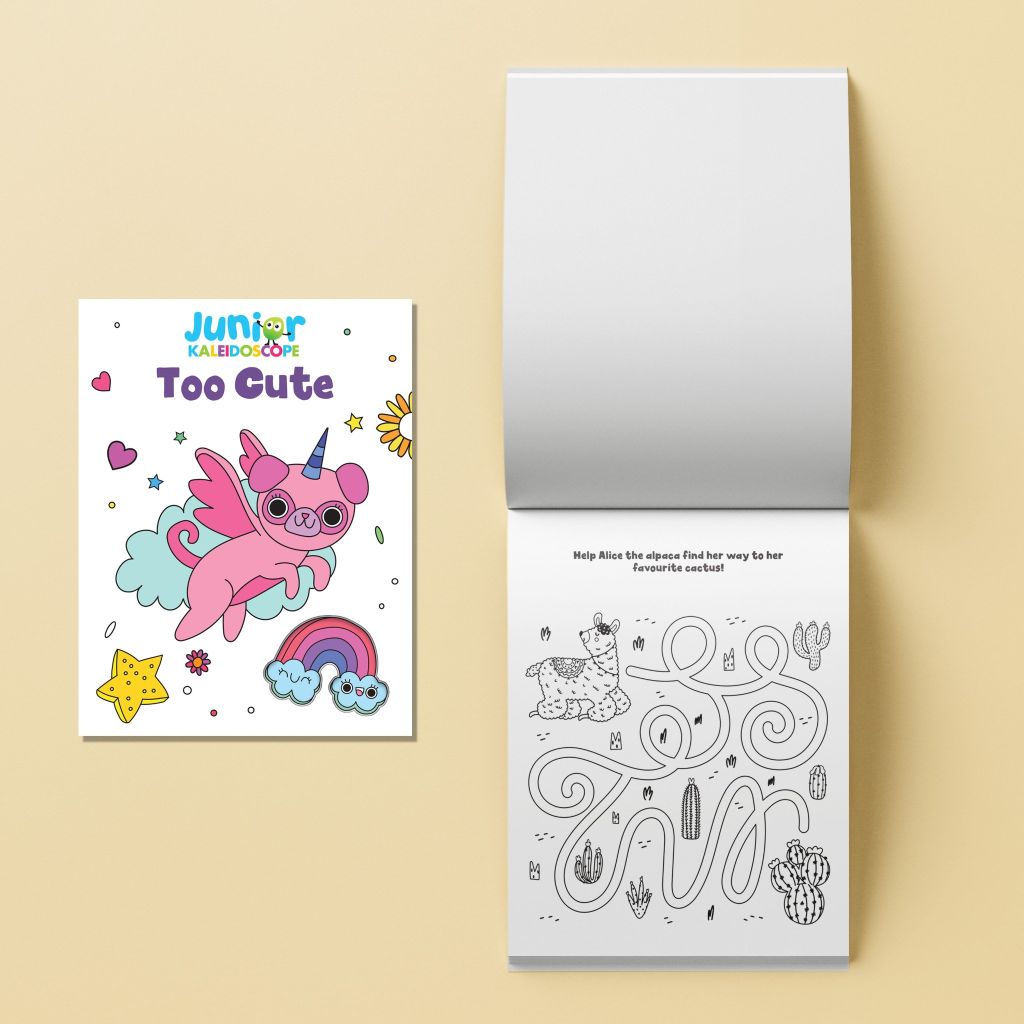 Jr Kaleidoscope Colouring Kit Too Cute