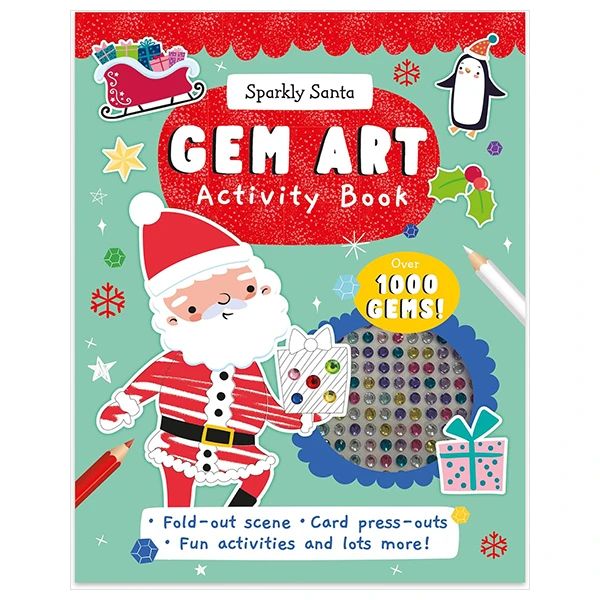 CHRISTMAS GEM STICKER ACTIVITY BOOK - SANTA_NPP 1224