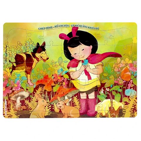 GHÉP HÌNH - KỂ CHUYỆN CÔ BÉ QUÀNG KHĂN ĐỎ