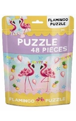 48 Piece Jigsaw Puzzle Bag: Flamingo Puzzle