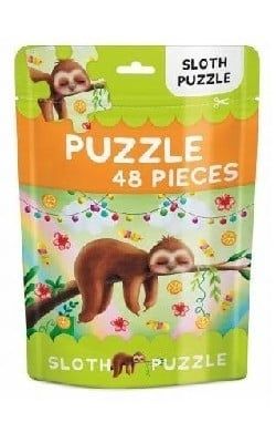 48 Piece Jigsaw Puzzle Bag: Sloth Puzzle